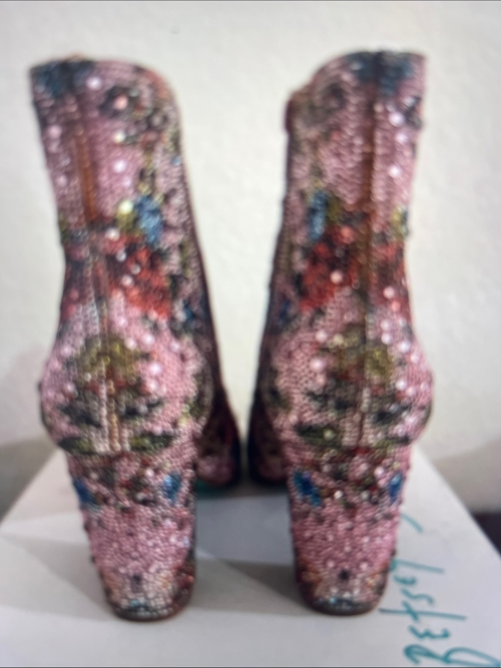 BetseyJohnson Beaded Bootie. 2.5” heel NWOT Sz 9.5 PERFECTION ON THE FOOT! - Picture 12 of 12